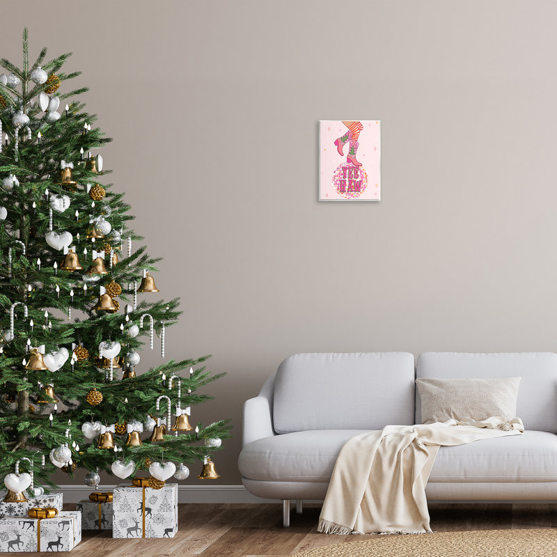 Art mural sur toile Yeehaw Christmas Cowboy par Arrolynn Weiderhold
