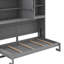 Lit escamotable avec armoire supérieure, tablettes, lit pliable peu encombrant avec éclairage et port USB-1585940844
