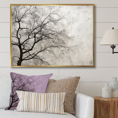 Minimalisme, arbre blanc, pin, rêve I - arbre pin, estampes murales encadrées