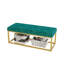 Banc de rangement pour salle à manger, style Mid-Century, cuir synthétique, structure en acier, charge de 600 lb, coussin en velours doux, simple à entretenir avec structure en polyuréthane, capacité, rebond haute densité
