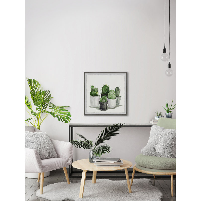 Pointy Spikes Succulents by Parvez Taj - Single Picture Frame Painting, 81cm H x 81cm W