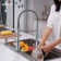 Stainless Steel Single Handle Pull Down Touchless Kitchen Faucet With Soap Dispensor