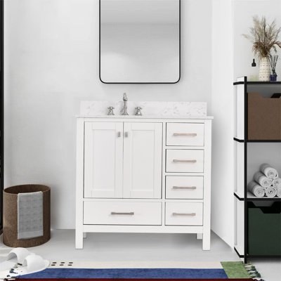 36-inch Bathroom Vanity With Engineered Stone Top