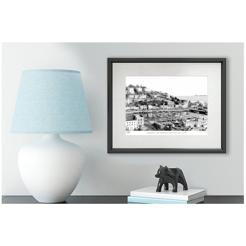 Torquay, the Harbour and Vane Hill C1955 1 Piece Single Picture Frame Wall Art, 45cm H x 60cm W x 2.3cm D
