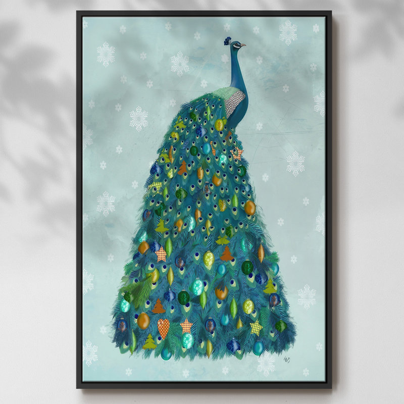 Arbre de Noël Christmas Peacock, Noir, H 25 po x l 17 po x P 1,5 po