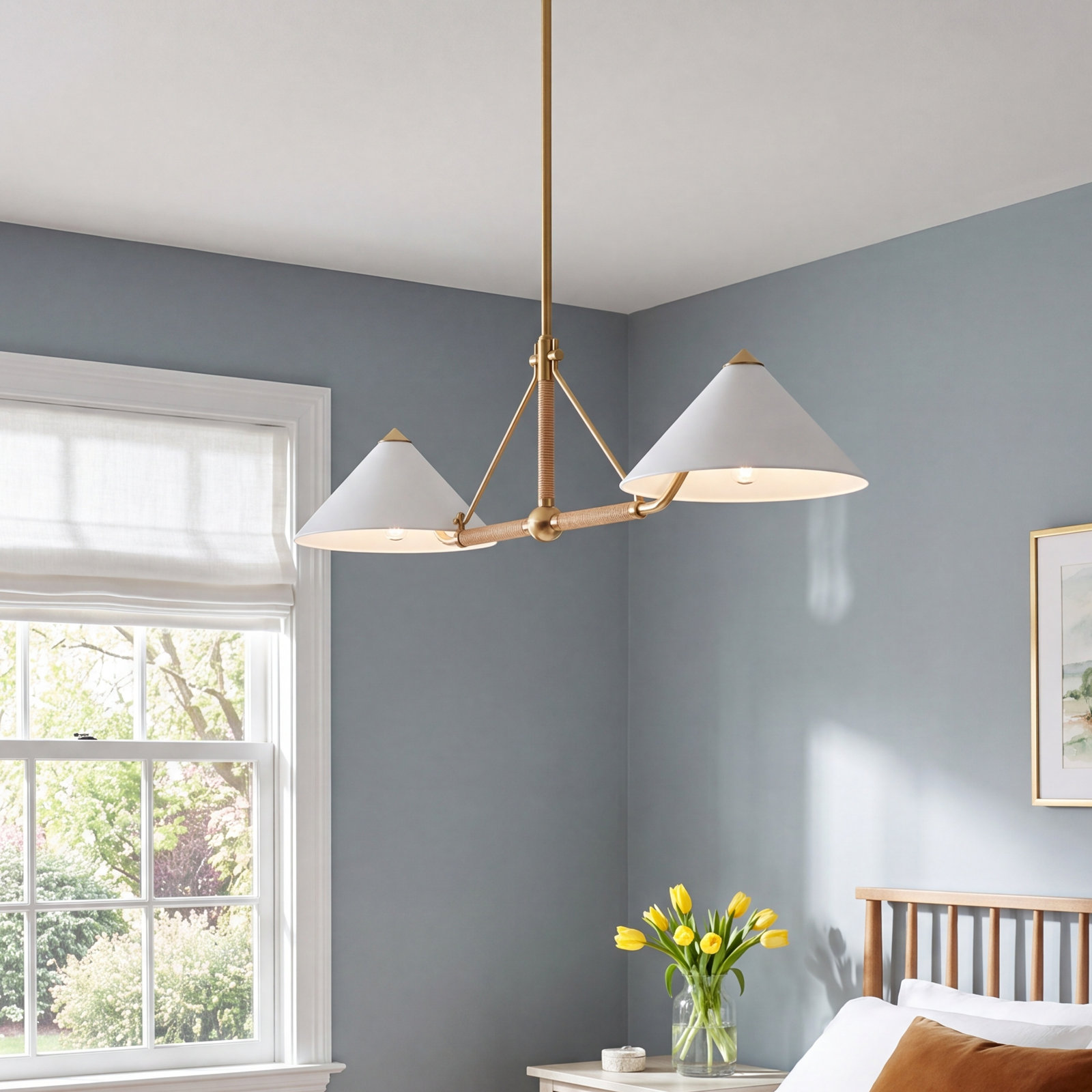 2 - Light Dimmable Kitchen Island Chandelier