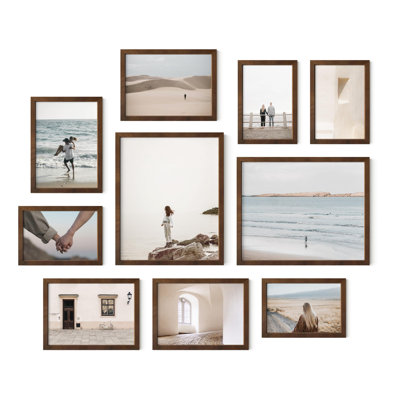 Oak Gallery Wall Frames 10 Pack