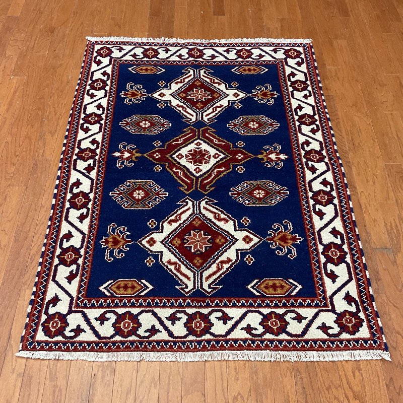  Handmade Kazak Wool Rug