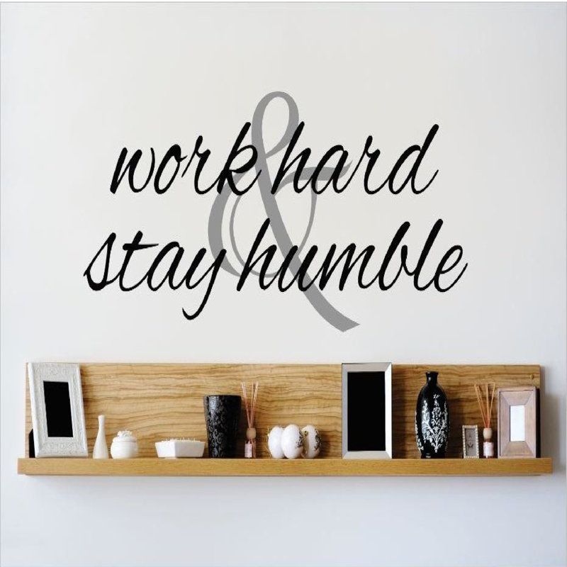 Décalcomanie murale espace de travail et demeure, Noir, H 6 po x l 20 po x P 0,16 po