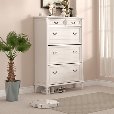 Beige Solid wood Shoe Storage