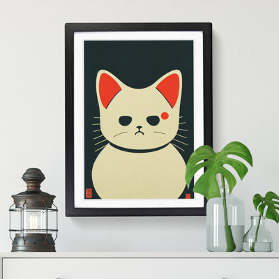 Maneki Neko Cat Minimalism - Wall Art