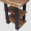 Table de bout à 3 niveaux avec rangement en bois massif Beames Live Edge-124438194