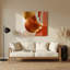 Abstrait formes 74, art mural en métal beige-993352904