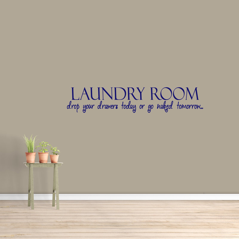 Décalcomanie murale Palomo Drop Your Drawers Today, Bleu marine
