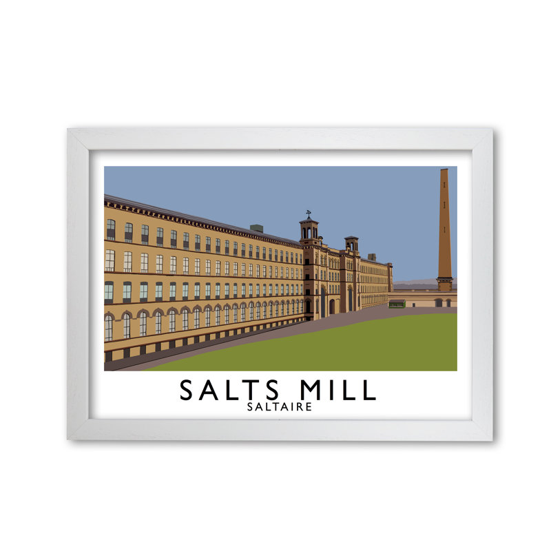 Salts Mill Saltaire 1 Piece Single Picture Frame Wall Art, 297 cm H x 42 cm W, White