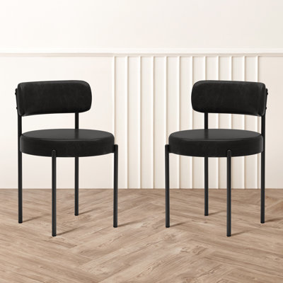 Black Leather Dining Chairs