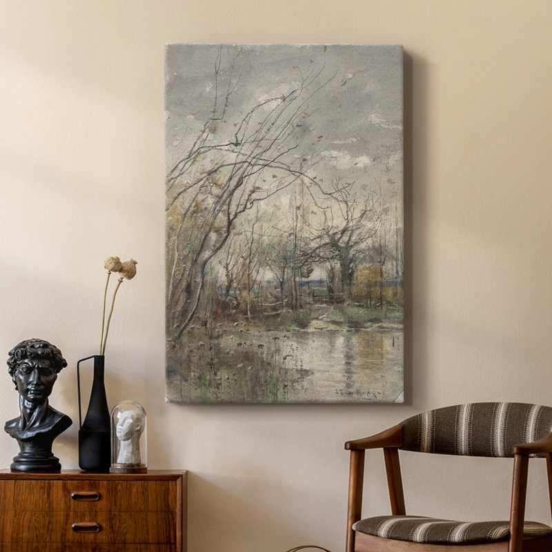 Paysage rétro CXIX - galerie Cavas sur mesure, H 48 po x l 32 po