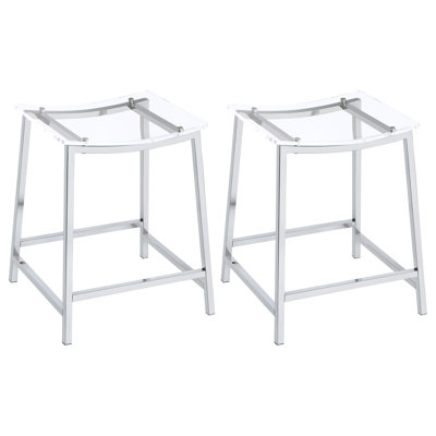 Tabouret de comptoir Staten Chrome (ensemble de 2)