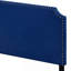 Grand lit en velours bleu Haemon