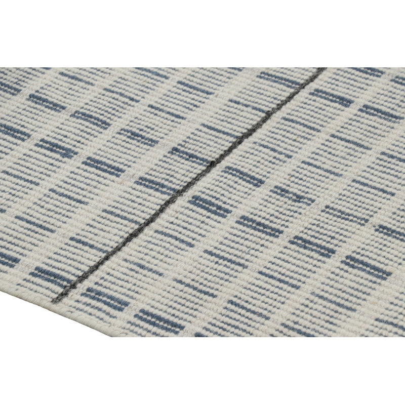 Wool Geometric Area Rug, Rectangle 5' x 7'