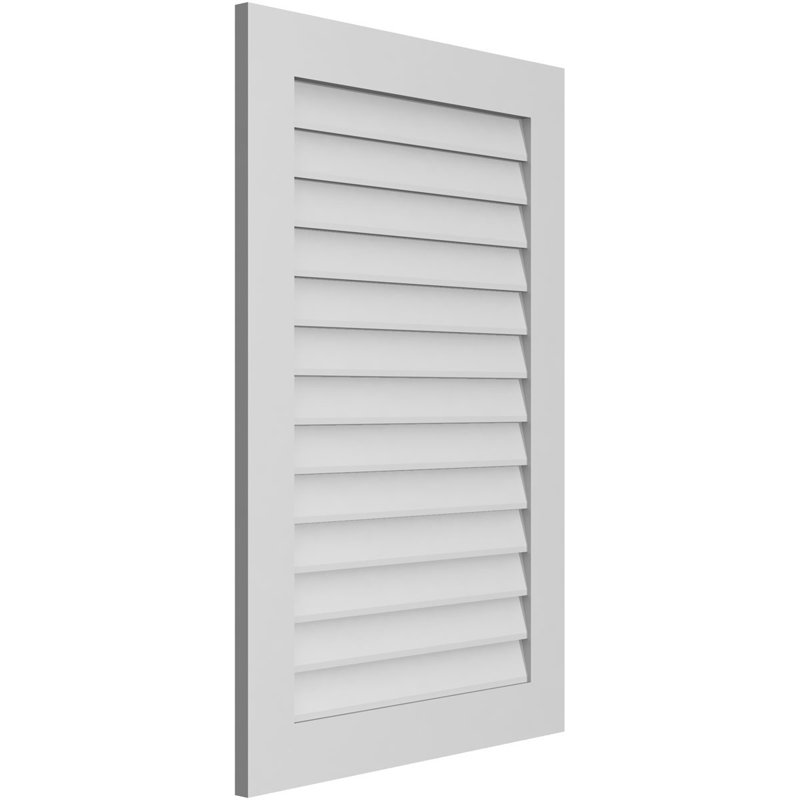 Vent à pignon rectangulaire en uréthane non-fonctionnel, H 42 po x l 28 po x P 1 po
