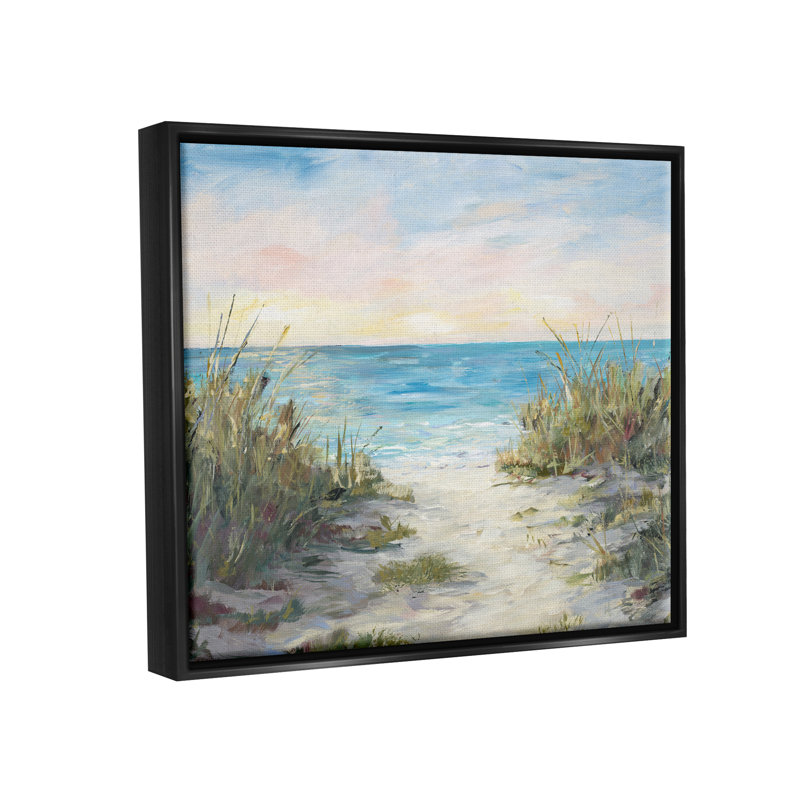 «Dovecove Sea Grass Ocean Path», art mural encadré par Julie Derice, H 25 po x l 31 po x P 1,7 po