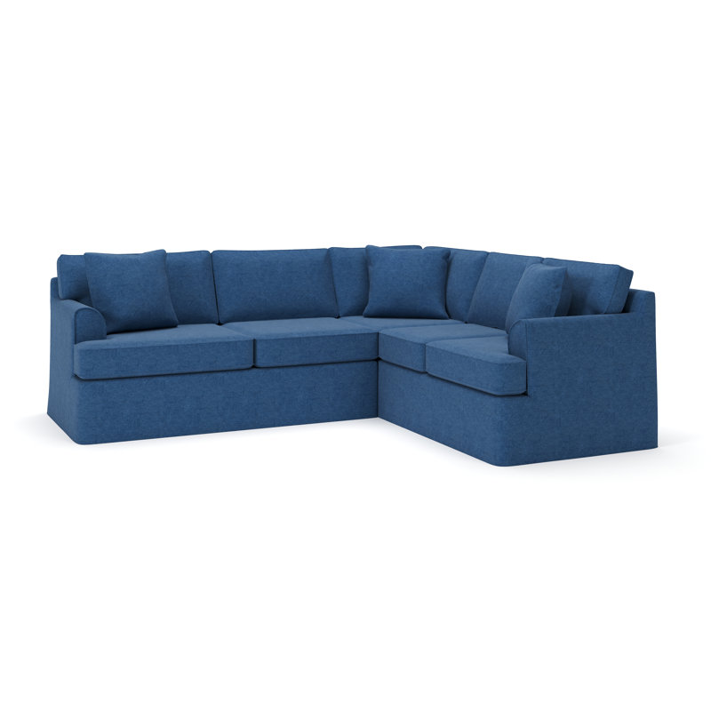 Canapé modulaire 2 pièces Conradina, Denim indigo classique, Orienté à droite