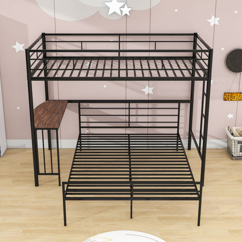 Cleveland Kids Twin Over Full Bunk Bed, Black