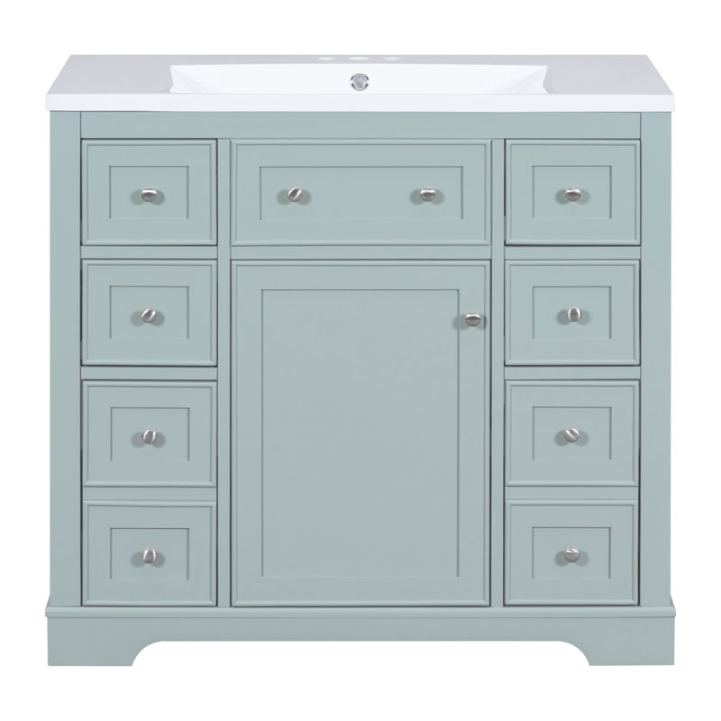 Base de meuble-lavabo simple 60 po 60 po, Vert