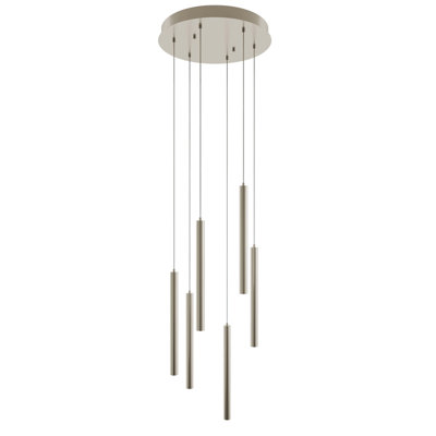 Luminaire suspendu grappe à 6 lumières DEL