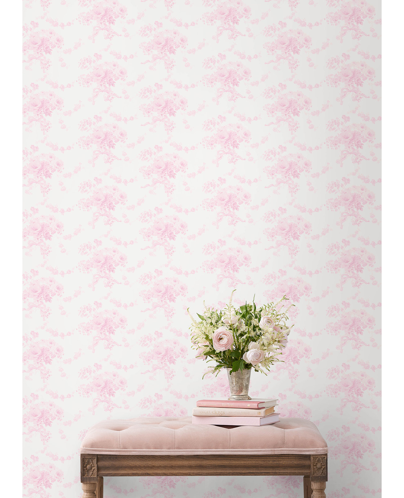 Pasadena Ikat Breezy Pastel Wallpaper, Pink