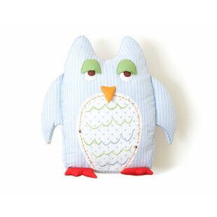 Alphabet Adventure Owl Linen Throw Pillow