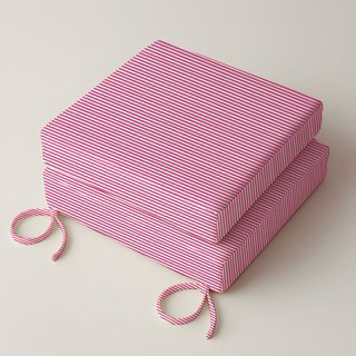 3" Deep Seat Cushion Ticking Stripe - Water-Resistant, 24" W x 24" D, Pink