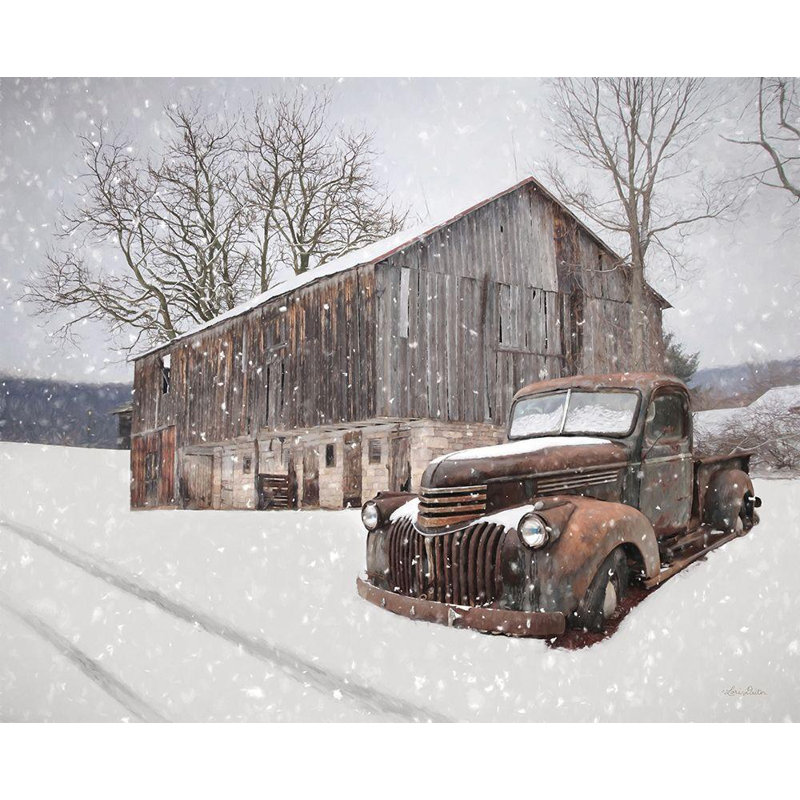 «August Grove® Deiter, Lori Gallery», art sur toile tendue: charme rustique d'hiver, H 36 po x l 44 po