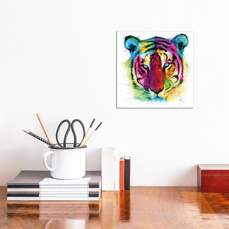 Tiger by Patrice Murciano - Wrapped Canvas Print, 30.48 cm H x 30.48 cm W