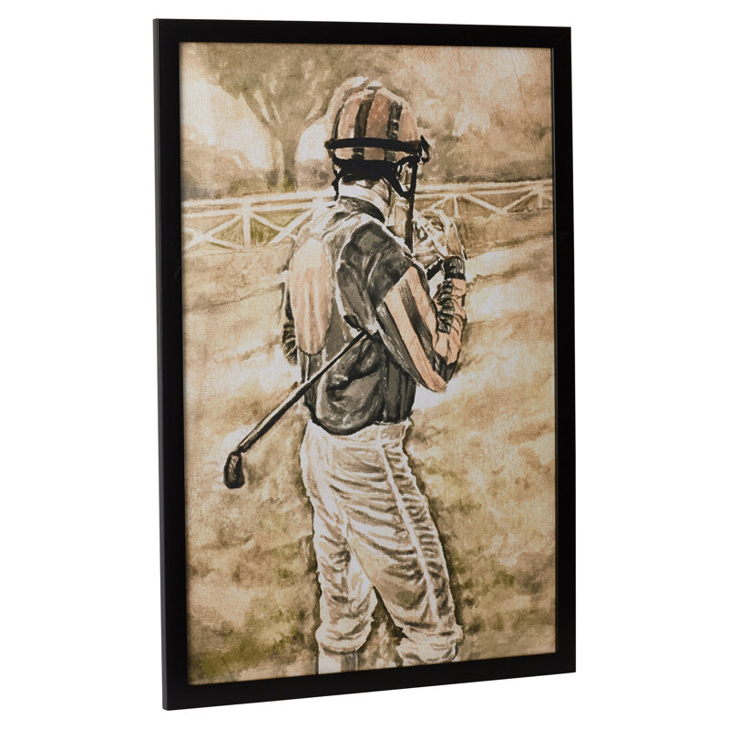 The Jockey - reproduction d'art sur toile, H 36 po x l 24 po x P 1,5 po