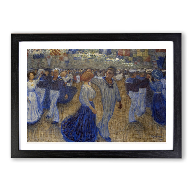 Sailors Ball by Eugene Jansson - Picture Frame Painting, 27cm H x 36cm W x 2cm D, Black Framed