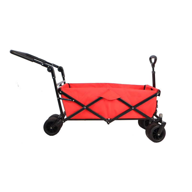 Chariot de camping pliant pour outils, Rouge