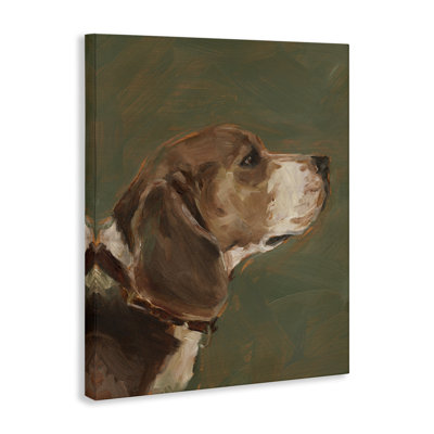 Art traditionnel sur toile, "Traditional Beagle Portrait" par Ethan Harper