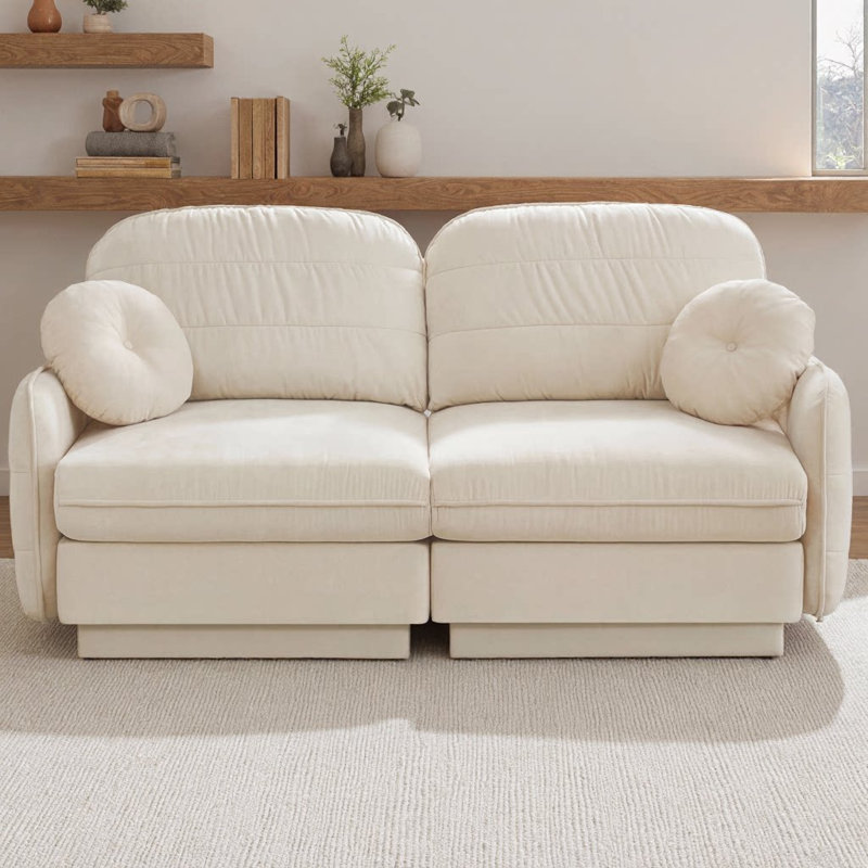 Canapé Chenille Cloud, Beige crème