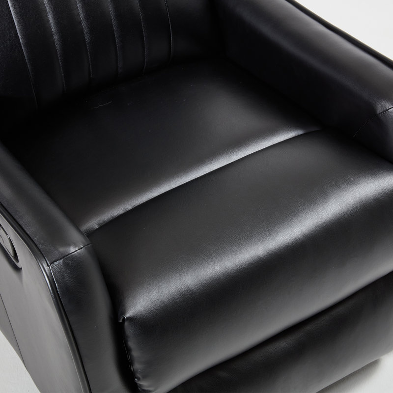 26.37" W Manual Swivel Rocker With Massage Heating, Black