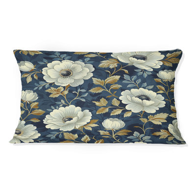 Coussin campagnard bleu marine Country Chic Flowers I