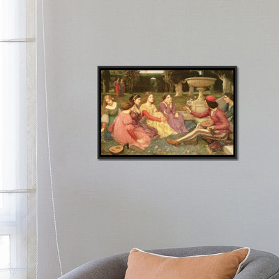 «The Decameron, 1916» par John William Waterhouse, reproduction sur toile