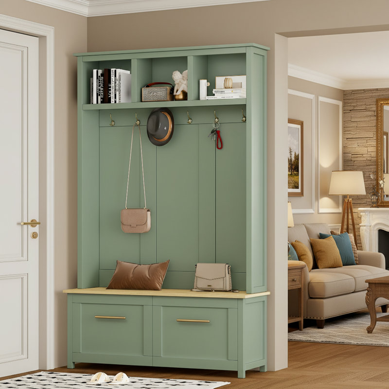 Arbre d'entrée en T 76,6 po avec rangement élégant Elegant Design