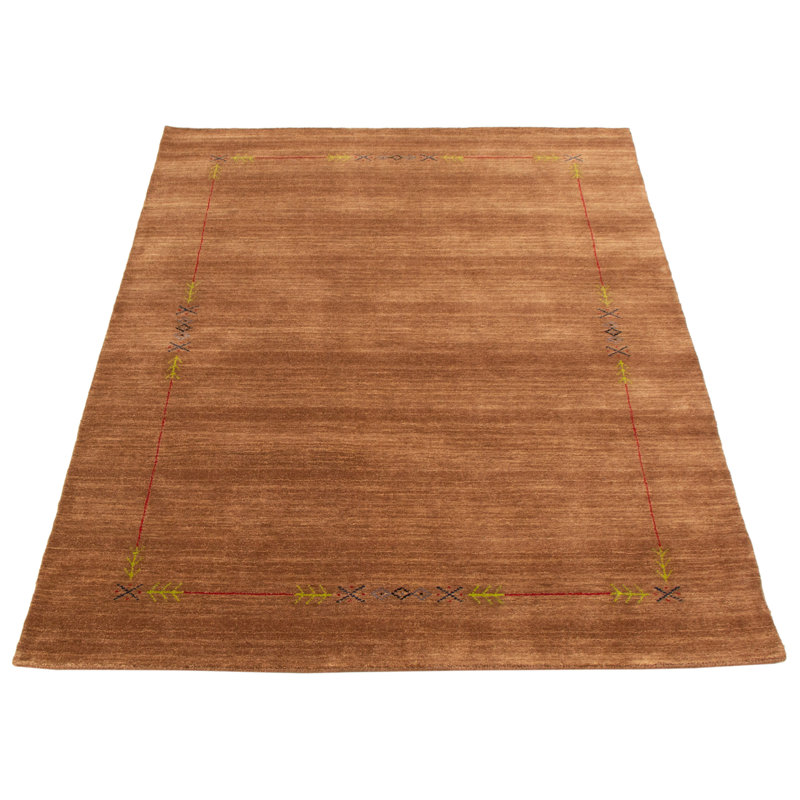Tapis brun en laine noué à la main Frech