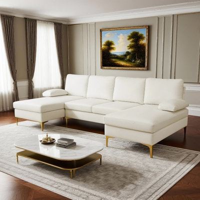 3-Piece U-shaped Living Room Sofa set