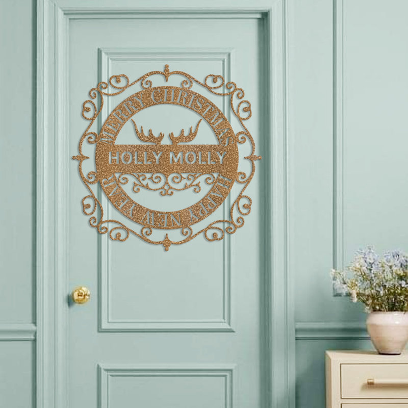Décoration murale d'extérieur personnalisée, H 14 po x l 14 po x P 0,05 po, Bronze, Oui