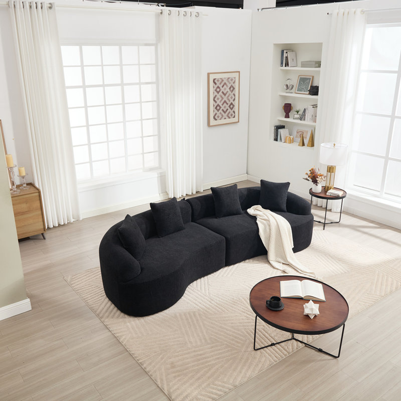 Compression Sponge Sofa  Curved Modular Sectional