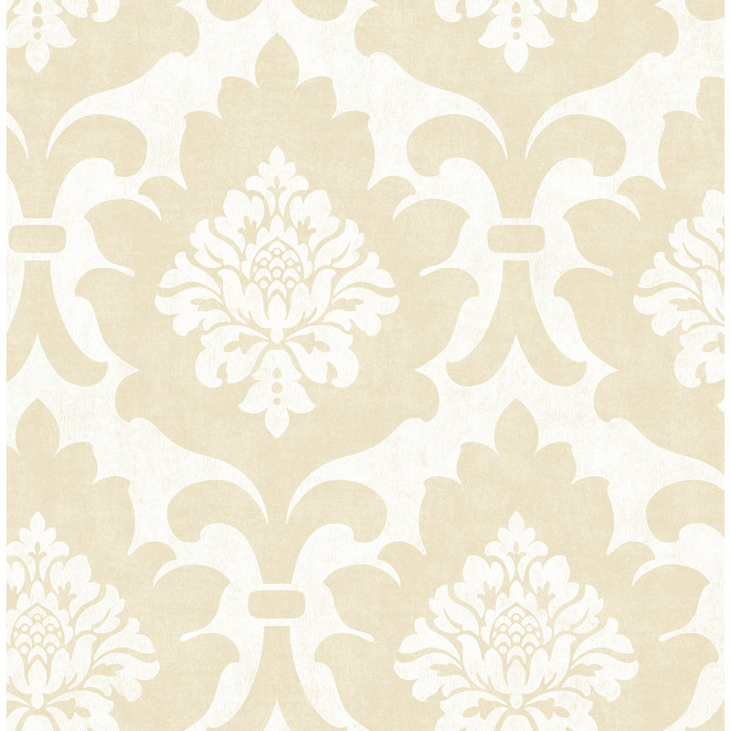Aghaleck Damask 10m x 53cm Wallpaper Roll, Gold