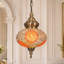 Suspension orange mosaïque vintage avec câbles de suspension réglables